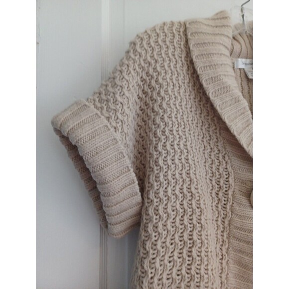 Dressbarn chunky knit woolblend cardigan sweater MPetite big button boho retro - Picture 5 of 12